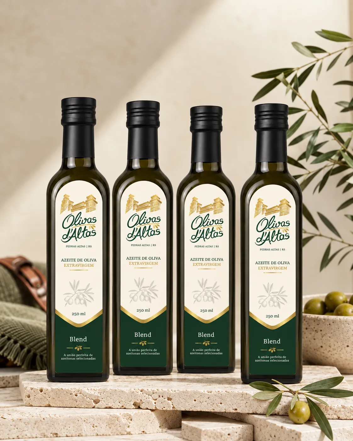 Kit Azeite de Oliva Extravirgem Blend 4 Garrafas